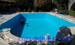 Liner kaplama Taşmalı Havuz Uygulaması